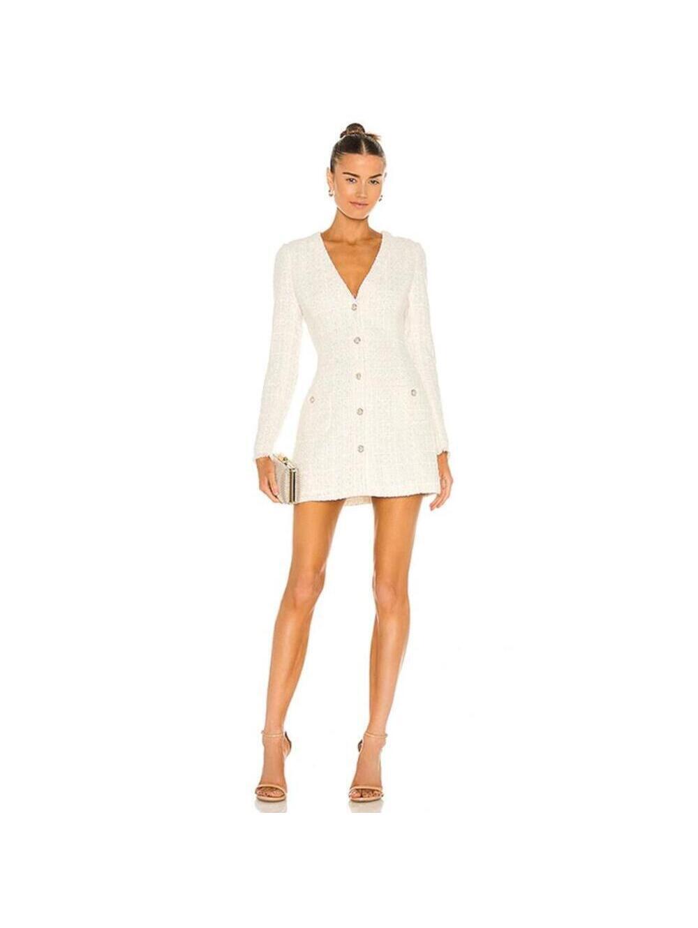 SAU LEE Audrey Dress In Ivory